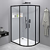 Douchecabine Gelco Sigma Simply Black Kwartrond 100x80x190 cm Mat Zwart