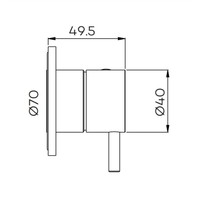 Inbouw Stopkraan Lagoo Garda Hendel Rond 7 cm Messing (In 6 Verschillende Kleuren) (Warm)