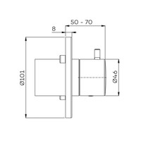 Inbouw Stopkraan Lagoo Garda Hendel Rond 10,1 cm Messing (In 6 Verschillende Kleuren)