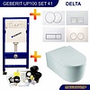 Geberit Up100 Toiletset 41 Aqua Splash Arco Diepspoel Met Delta Drukplaat