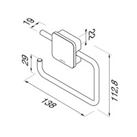 Toiletrolhouder Geesa Topaz Zonder Klep Mat Zwart