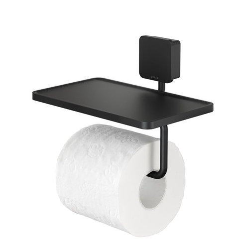 Toiletrolhouder Geesa Topaz Met Planchet Mat Zwart 