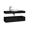 Onderkast Aquasplash Lina met Wastafelblad 120x50cm Mat Zwart