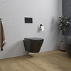 Wiesbaden Wandcloset Wiesbaden Stereo Rimless Met Vesta Toiletzitting Mat Zwart