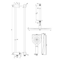 Thermostatisch Inbouwdoucheset Brauer Copper 30cm Hoofddouche Plafondarm 3 Standen Handdouche op Glijstang Koper