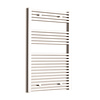 Sanicare Elektrische Design Radiator Sanicare Plug & Play 111,8x45 cm Wit 596 Watt Met Zwarte Thermostaat Links