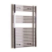 Elektrische Design Radiator Sanicare Plug & Play 111,8x60 cm Chroom 730 Watt Met Chroom Thermostaat Links
