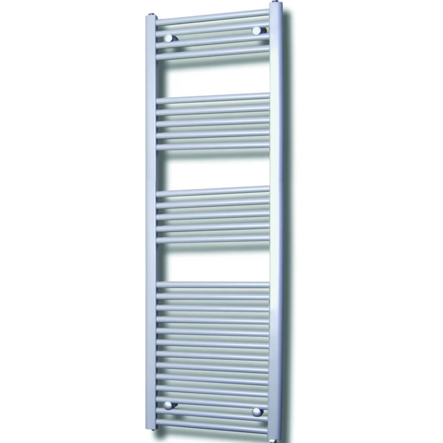 Elektrische Design Radiator Sanicare Plug & Play 172x45 cm Zilver Grijs 920 Watt Met Chroom Thermostaat Links