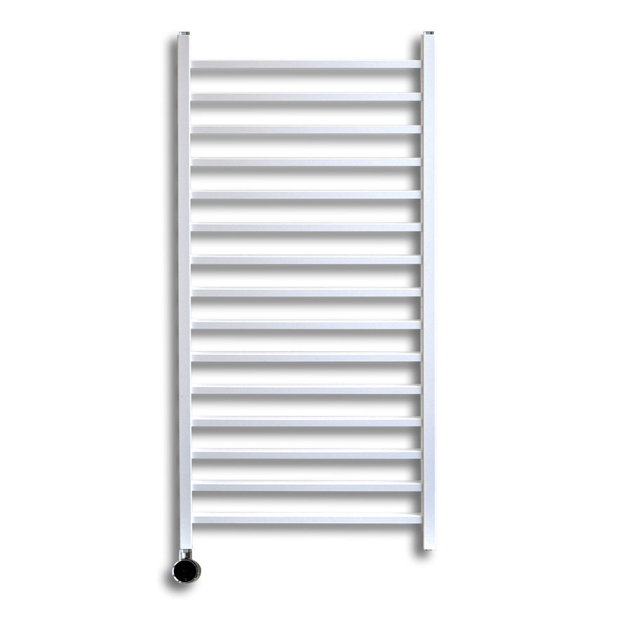 Elektrische Radiator Sanicare Qubic 126.4x60 cm Wit Met Chrome Thermostaat 773 Watt