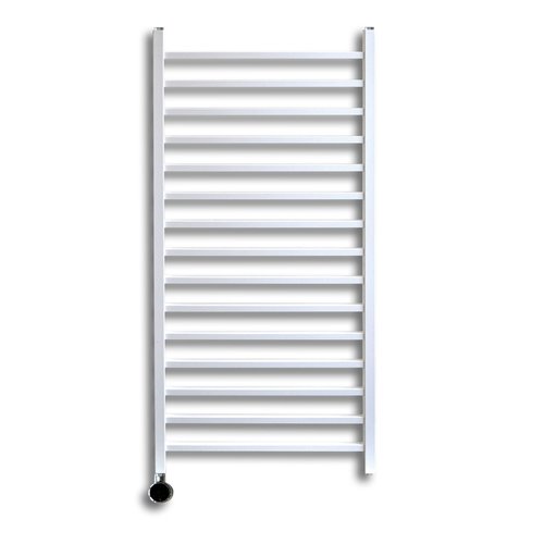 Elektrische Radiator Sanicare Qubic 126.4x60 cm Wit Met Zwarte Thermostaat 773 Watt 