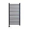 Sanicare Elektrische Radiator Sanicare Qubic 126.4x60 cm Mat Zwart Met Chrome Thermostaat 773 Watt