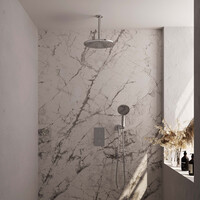 Inbouw Regendouche Set Brauer Chrome Edition Plafond Uitloop Ronde Hoofddouche 30 cm Met Handdouche 3 Standen