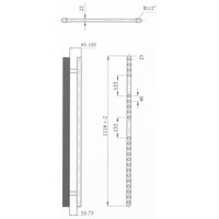 Elektrische Design Radiator Sanicare Plug & Play 111,8x60 cm Mat Zwart 730 Watt Met Chroom Thermostaat En Bluetooth Links