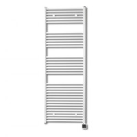 Elektrische Design Radiator Sanicare Plug & Play 172x45 cm Wit 596 Watt Met Zwarte Thermostaat En Bluetooth Links