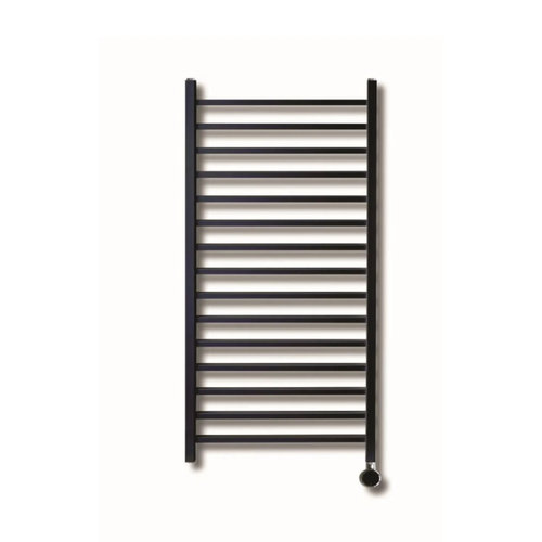 Elektrische Radiator Sanicare Qubic 126.4x60 cm 773W Mat Zwart Met Thermostaat Zwart En Bluetooth 