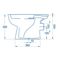 Vrijstaande Toiletpot Van Marcke ISIFIX Muuraansluiting (H(PK) 18 cm Wit