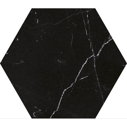 Hexagon Vloertegels Azulejo Carrara Black 22.5x25.9 cm (Prijs per m2) 