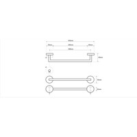 Handdoekhouder Sapho X-Steel Hangend 30 cm Geborsteld RVS