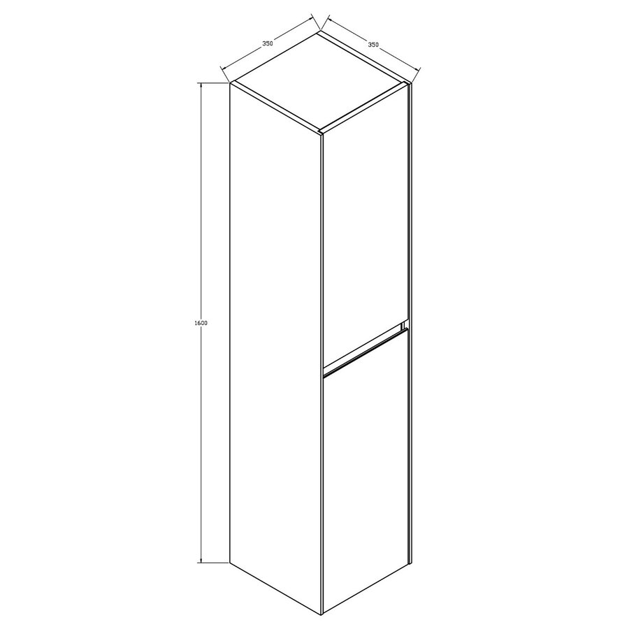 Kolomkast Sanimar Murcia Omkeerbaar Wit 160 x 35 x 35 cm