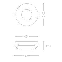 Inbouw Led-Spot Bellezza Bagno Roan IP65 3000 Kelvin 4x1,3 cm LED Gesatineerd Rvs