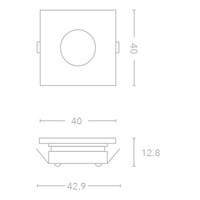 Inbouw LED-Spot Bellezza Bagno Mike IP65 3000 Kelvin 4x1,3 cm Chroom