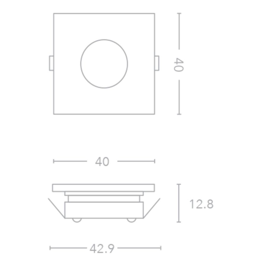 Inbouw LED-Spot Bellezza Bagno Mike IP65 3000 Kelvin 4x1,3 cm Chroom