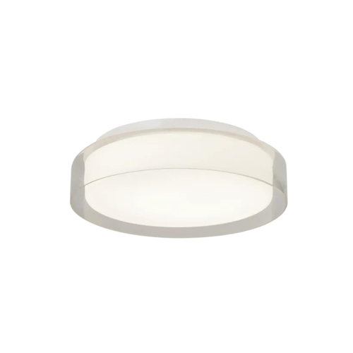 Plafond/Wandlamp Bellezza Bagno Bart IP44 3000 Kelvin 40x10,5 cm SMD LED Mat Wit Glas/Helder Glas 