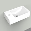 Arcqua Fontein Arcqua Marble Free 40x22x12 cm Kraangat Links Zonder Overloop Glanzend Wit