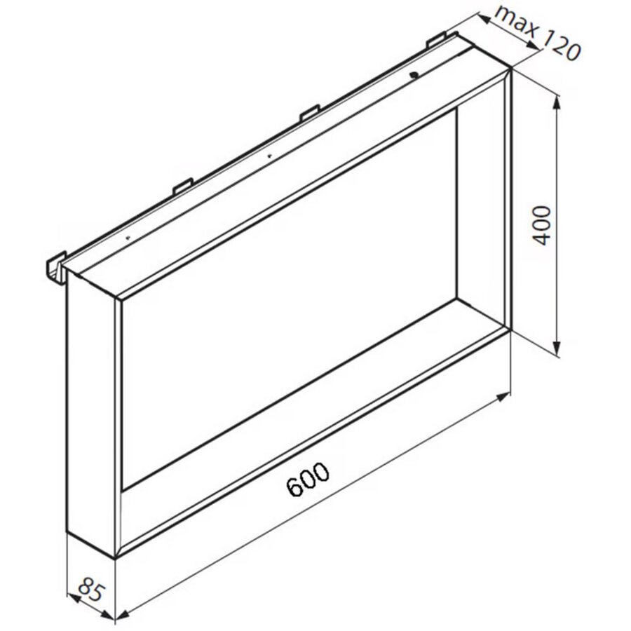 Planchet Novellini Kuadra voor Douchewand 40x60x12 cm Wit