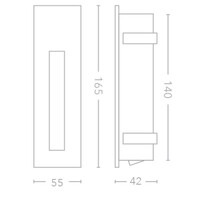 Inbouw Led-Spot Bellezza Bagno Wesley IP65 2700 Kelvin 5,5x16.5x4,2 cm MOD1W LED Mat Wit