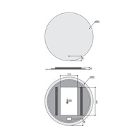 Badkamerspiegel Hotbath Cobber 80 cm Incl LED En Spiegelverwarming IP44