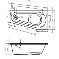 Hoekbad Delta 160X80X44 Cm Rechts/Links Wit