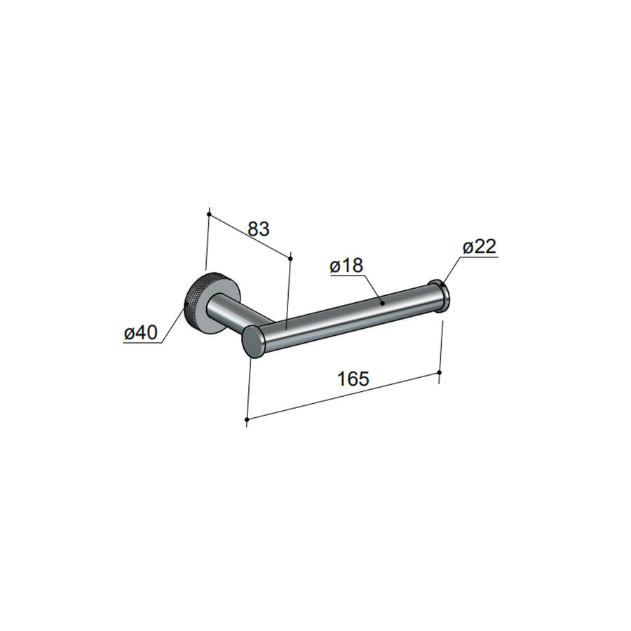 Toiletrolhouder Hotbath Cobber X Chroom