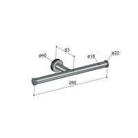 Dubbele Toiletrolhouder Hotbath Cobber X Chroom