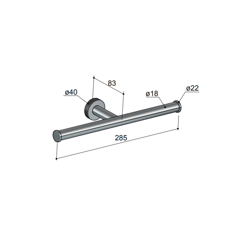 Dubbele Toiletrolhouder Hotbath Cobber X Chroom