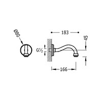 Kraanhals Tres Clasic Inbouw Uitloop 18,3 cm Goud