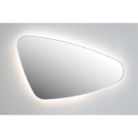 Spiegel Organisch INK SP23 80x50 cm Met Verlichting en Spiegelverwarming Links Geborsteld Koper