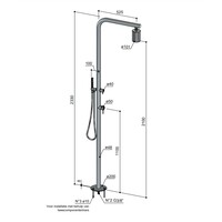 Buitendouche Hotbath Archie Met Handdouche en Beam Hoofddouche RVS316