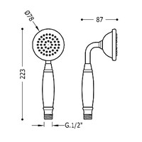 Handdouche Tres Clasic Antikalk Keramisch Handvat Goud