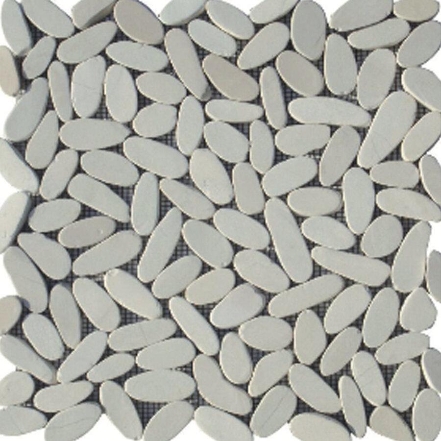 Slice Pebble White Kiezel 30x30 per vel