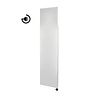 Sanicare Radiator Sanicair Denso 180 x 40 cm. Mat Wit Met Thermostaat Zwart Rechtsonder