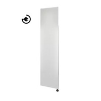 Radiator Sanicair Denso 180 x 40 cm. Mat Wit Met Thermostaat Zwart Rechtsonder