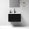 Brauer Meubelset Brauer Solution 80 Mat Zwart 2 Lades Met Wastafel Furiosa Glanzend Wit 1 Kraangat