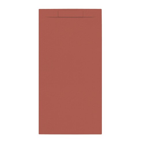 Douchebak + Sifon Allibert Rectangle 160x80 cm Mat Rood Terracotta 