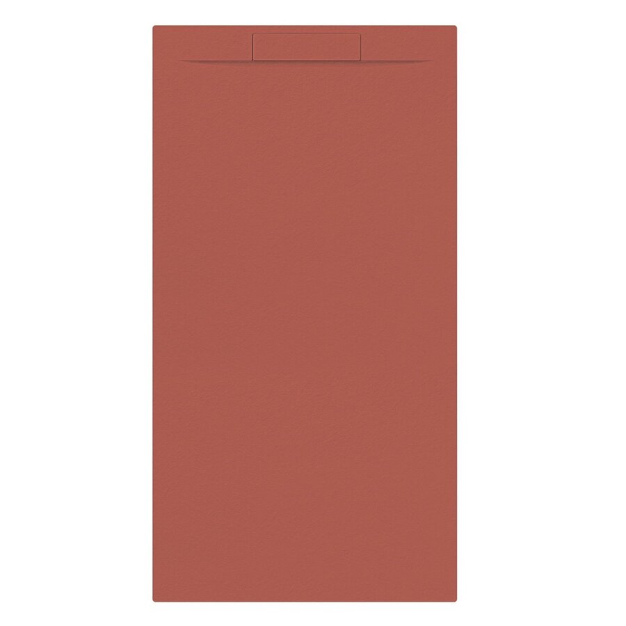 Douchebak + Sifon Allibert Rectangle 180x90 cm Mat Rood Terracotta