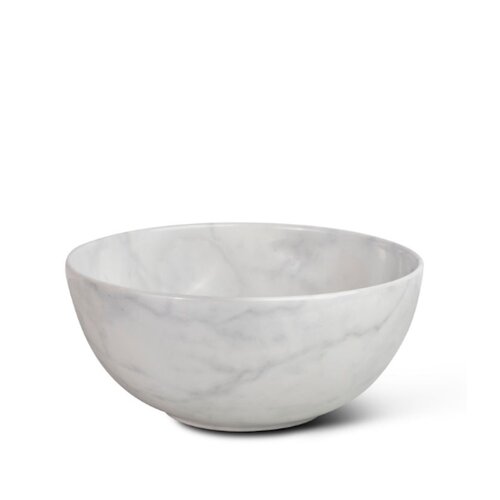 Waskom Globo T-Edge Rond 37x16 cm Zonder Overloop Marmo di Carrara 