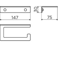 Toiletrolhouder Clou Fold 3 x 14,7 cm Chroom