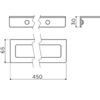 Handdoekrek Clou Fold 3 x 45 cm Chroom