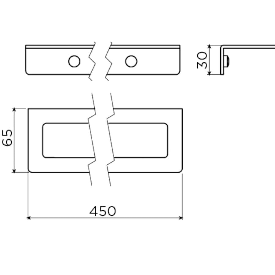 Handdoekrek Clou Fold 3 x 45 cm Chroom