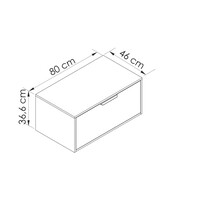 Wastafelonderkast  Allibert Evo 80 cm Grijs